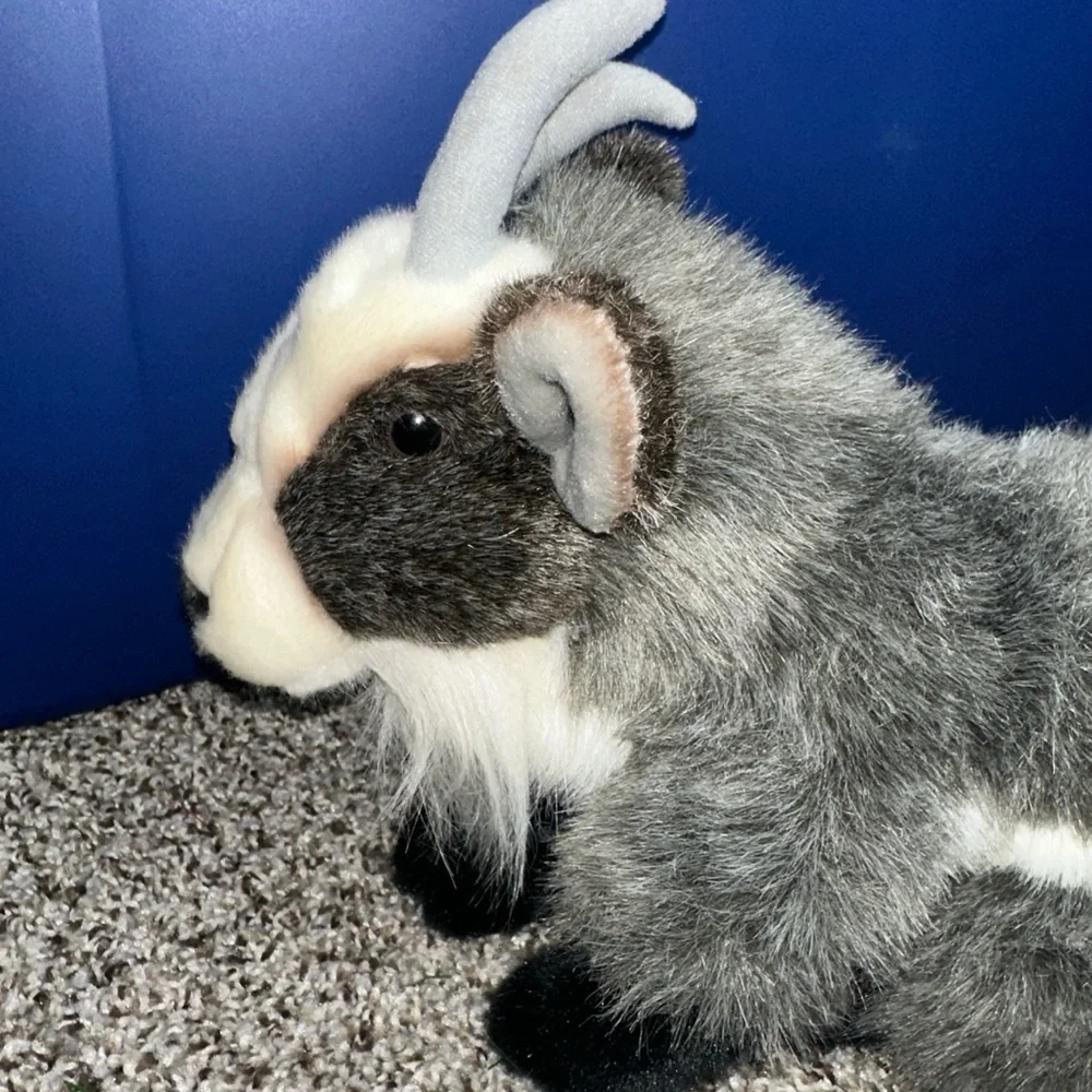 Demdaco Nat & Jules Billy Goat Charcoal Gray Kids Plush Stuffed Animal Toy 12